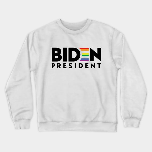 Joseph Biden Gay Pride Shirt| Joe Biden LGBT Rainbow | Biden Harris 2024 Crewneck Sweatshirt by BlueWaveTshirts